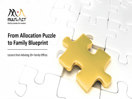 From Allocation Puzzle to Family Blueprint : Lessons from Advising 20+ Family Offices